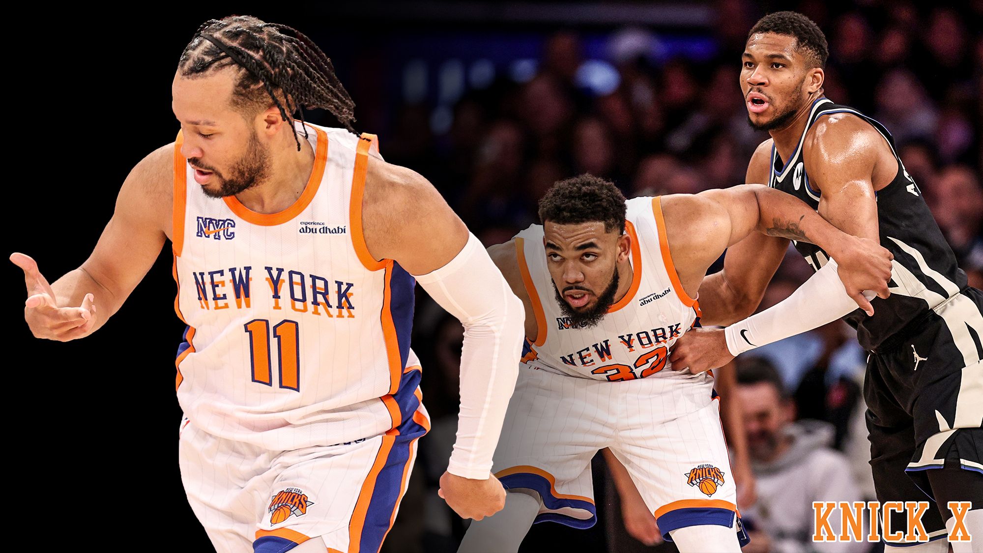 Jalen Brunson, Karl-Anthony Towns, Knicks, Bucks
