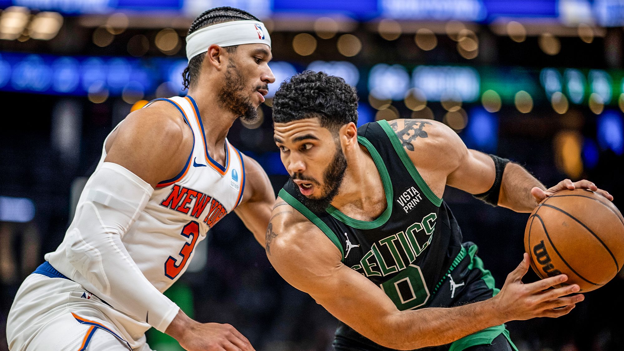 Josh Hart, Jayson Tatum, New York Knicks, Boston Celtics