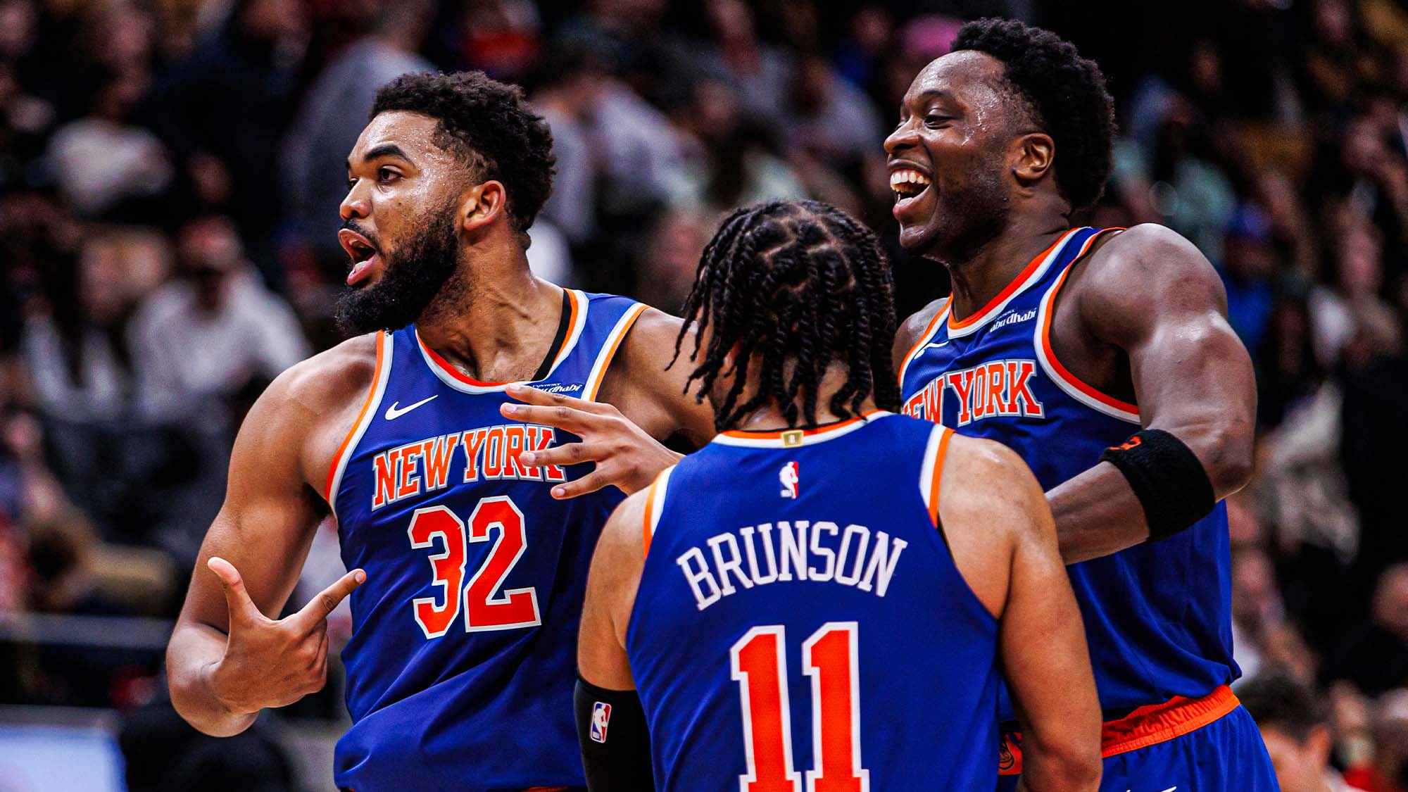 Karl-Anthony Towns, Jalen Brunson, OG Anunoby, New York Knicks