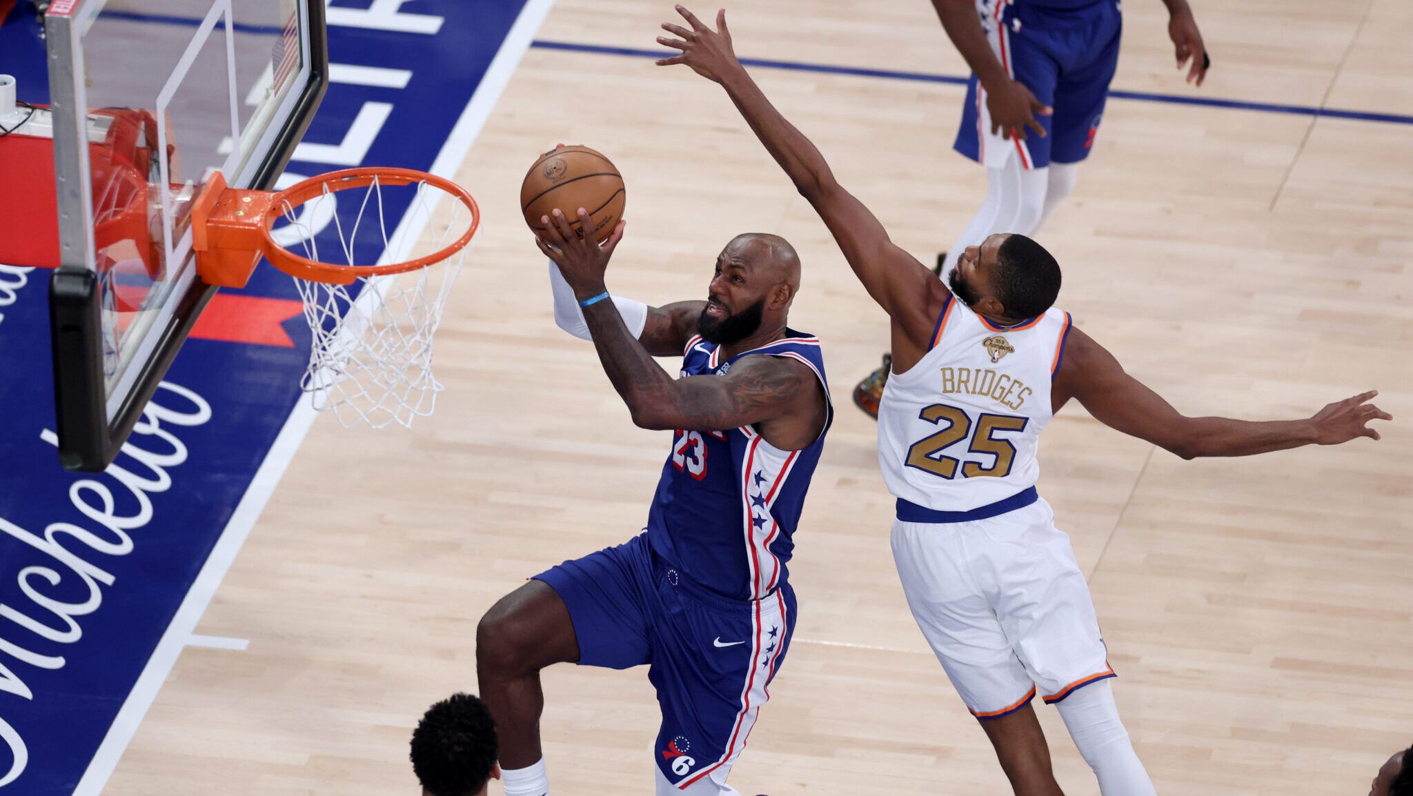 LeBron James, Mikal Bridges, Getty Images