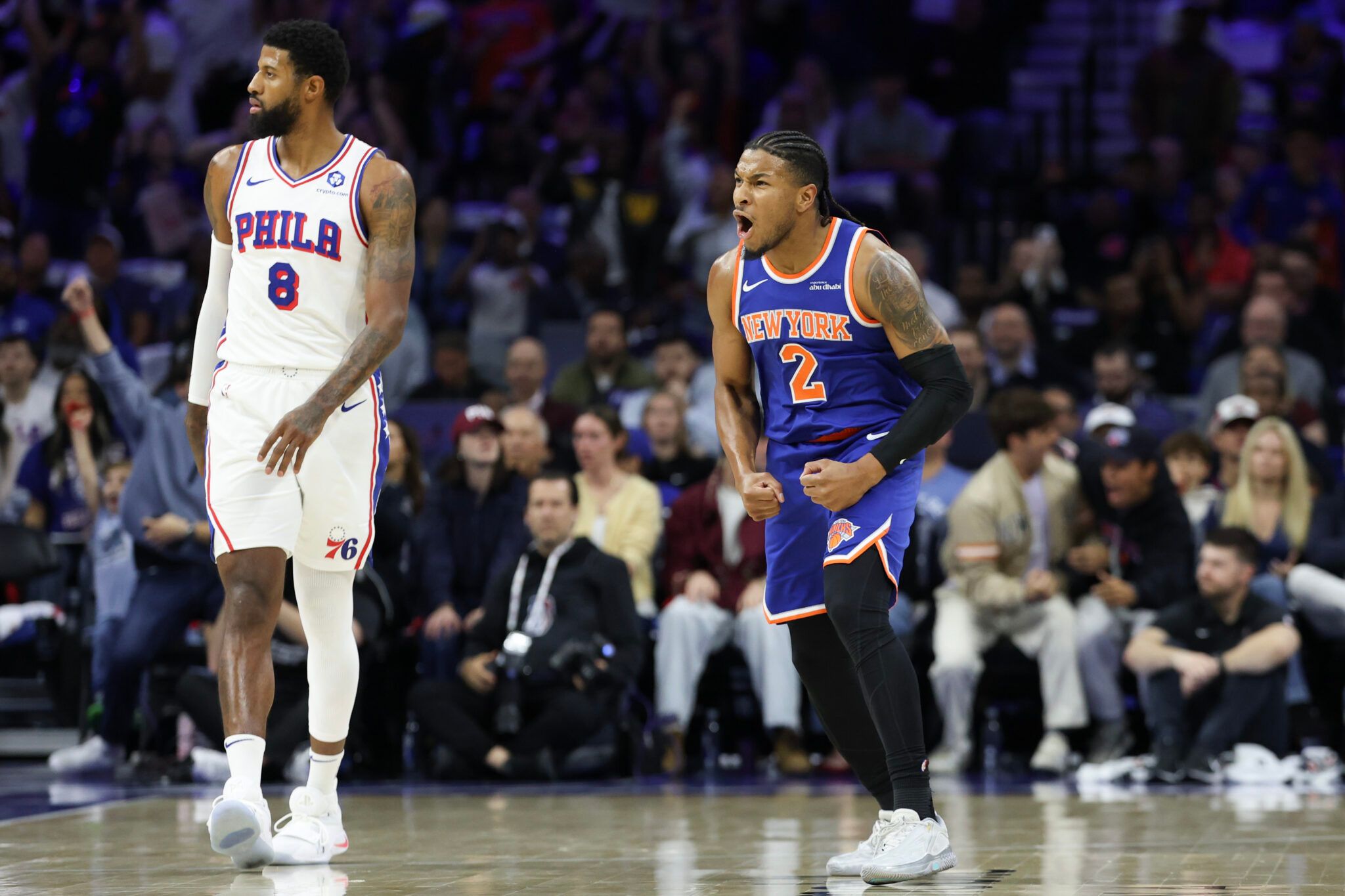 Miles McBride, Paul George, Knicks, 76ers