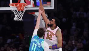 Karl-Anthony Towns, Ryan Kalkbrenner, Photo: Kenneth Richmond, Getty Images