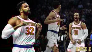 Karl-Anthony Towns, Landry Shamet, Jalen Brunson, Knicks in Dallas