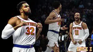 Karl-Anthony Towns, Landry Shamet, Jalen Brunson, Knicks in Dallas