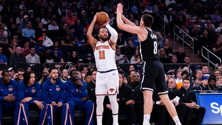 Jalen Brunson, Egor Demin, New York Knicks, Brooklyn Nets, Getty Images