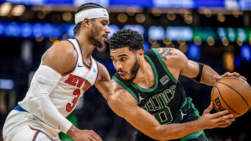 Josh Hart, Jayson Tatum, New York Knicks, Boston Celtics
