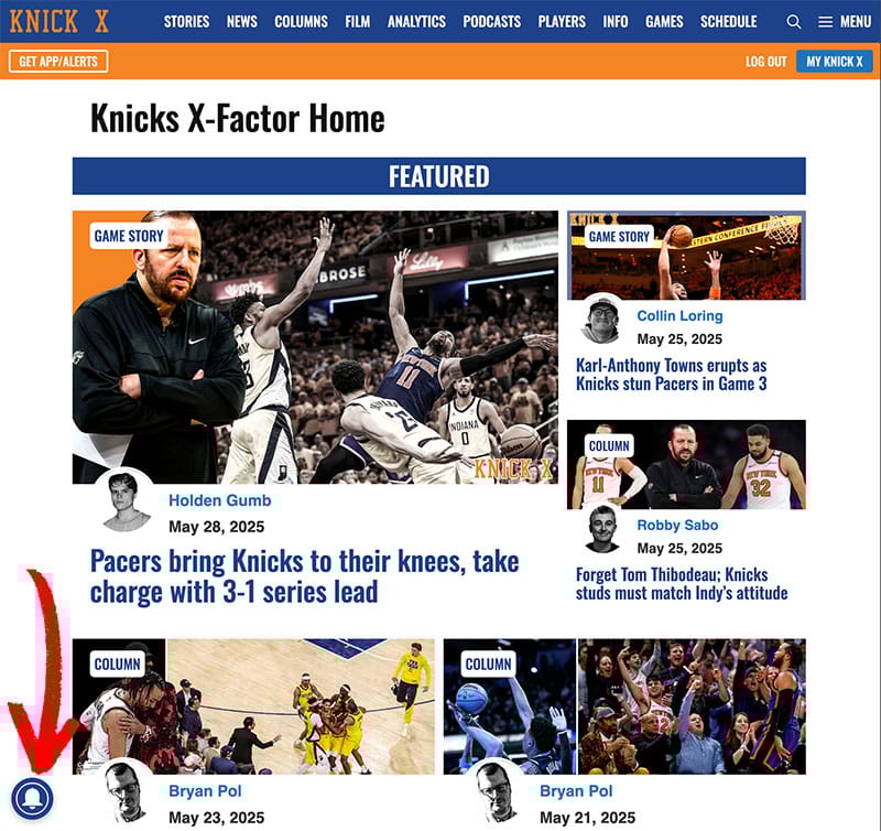 Knicks X-Factor Notifications Desktop Knicks X-Factor Notifications Desktop