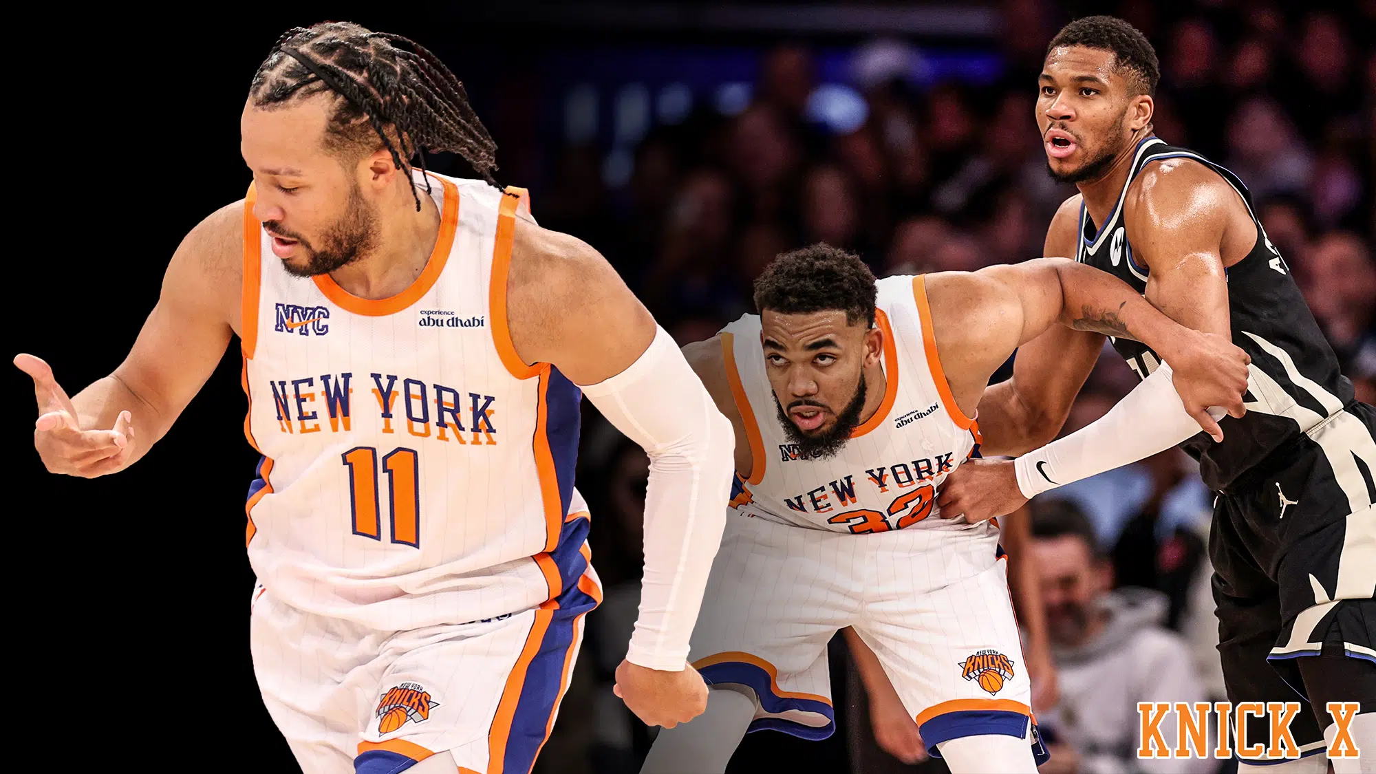 Jalen Brunson, Karl-Anthony Towns, Knicks, Bucks