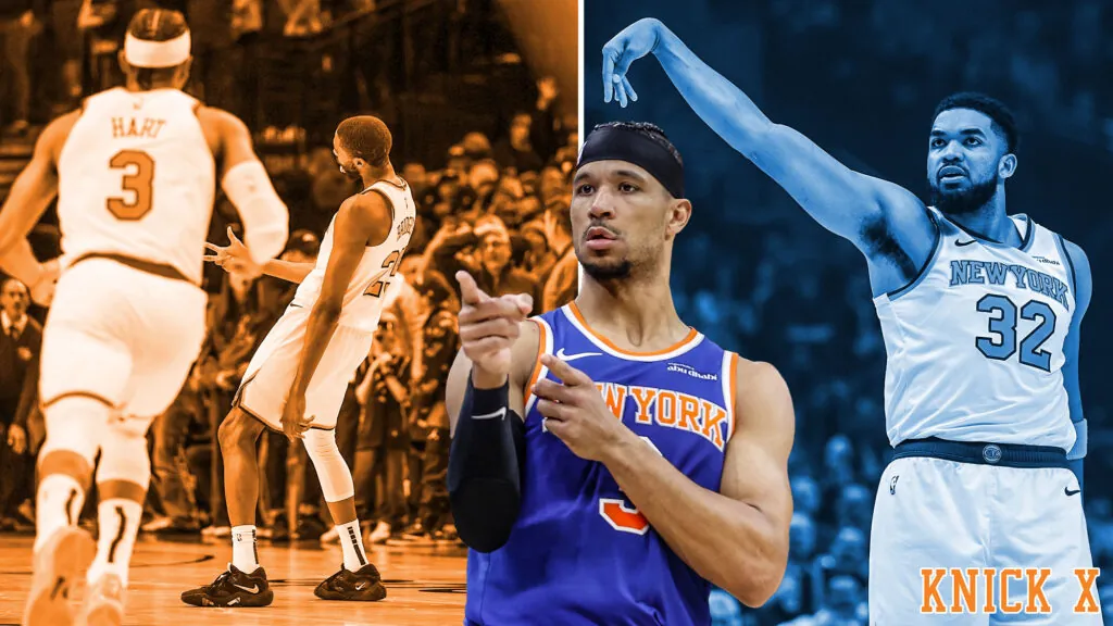 Josh Hart, Mikal Bridges, Karl-Anthony Towns, NY Knicks